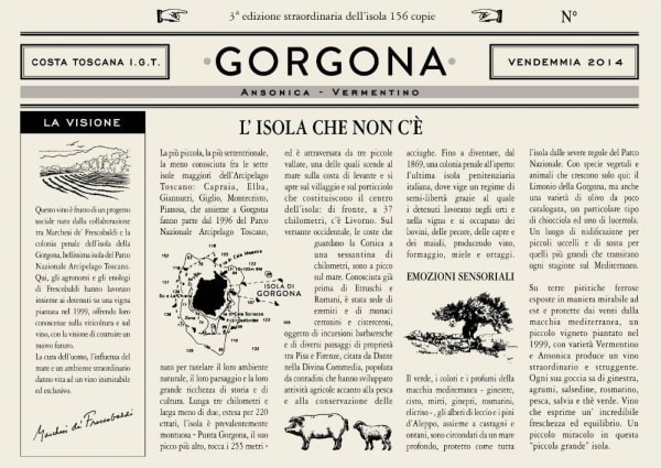 Rượu vang trằng Frescobaldi Gorgona 2014