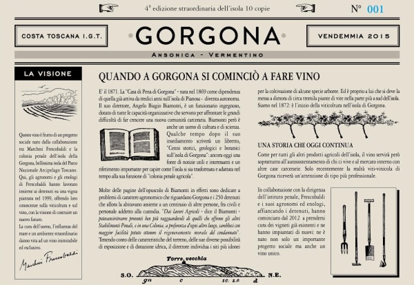 Rượu vang trằng Frescobaldi Gorgona 2015