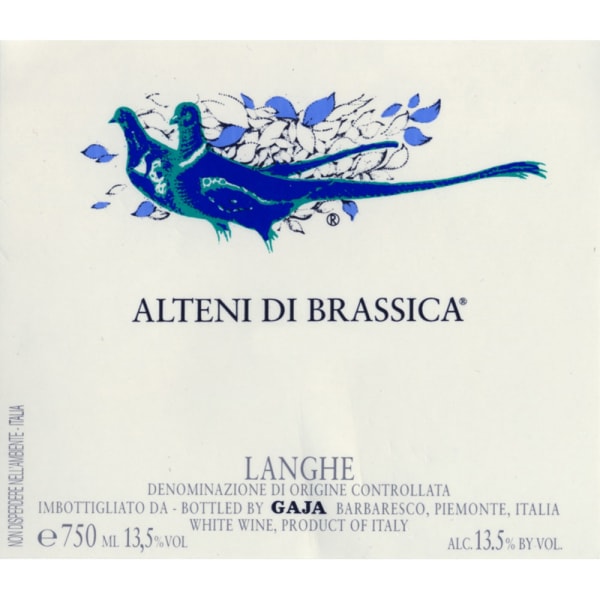 Rượu vang trằng Gaja Alteni di Brassica Sauvignon Blanc 2014