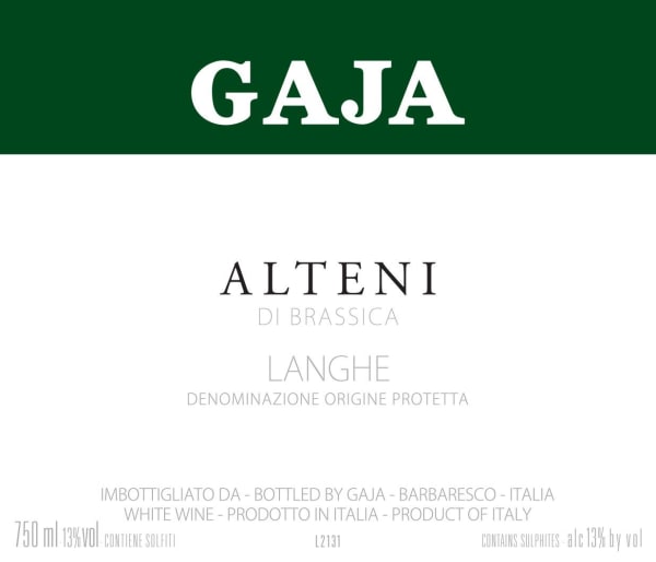 Rượu vang trằng Gaja Alteni di Brassica Sauvignon Blanc 2021