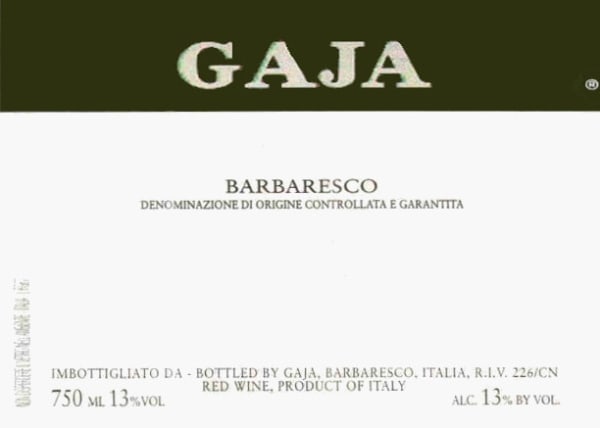 Rượu vang đỏ Gaja Barbaresco 1996