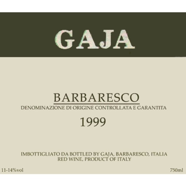 Rượu vang đỏ Gaja Barbaresco 1999
