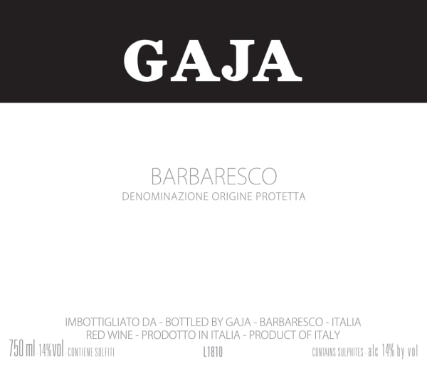 Rượu vang đỏ Gaja Barbaresco 2019