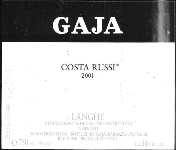 Rượu vang đỏ Gaja Costa Russi 2001