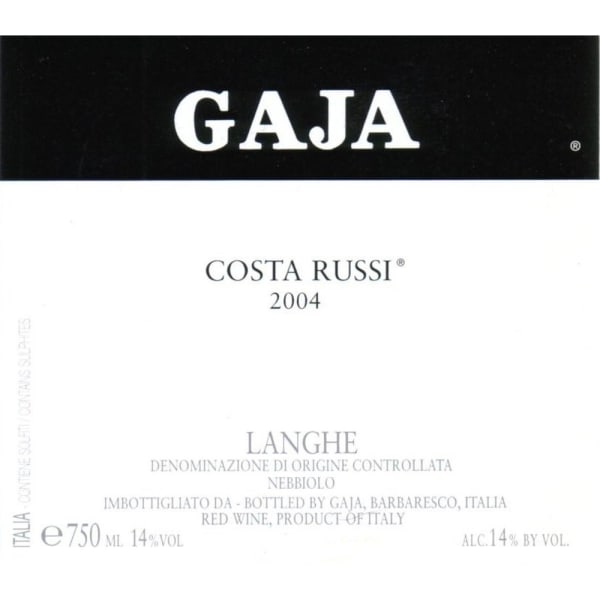 Rượu vang đỏ Gaja Costa Russi 2004