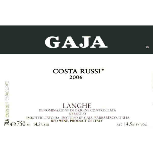 Rượu vang đỏ Gaja Costa Russi 2006