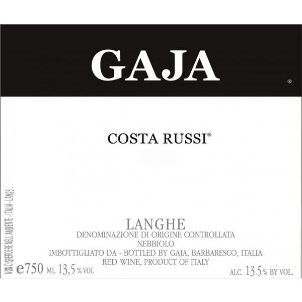 Rượu vang đỏ Gaja Costa Russi 2010