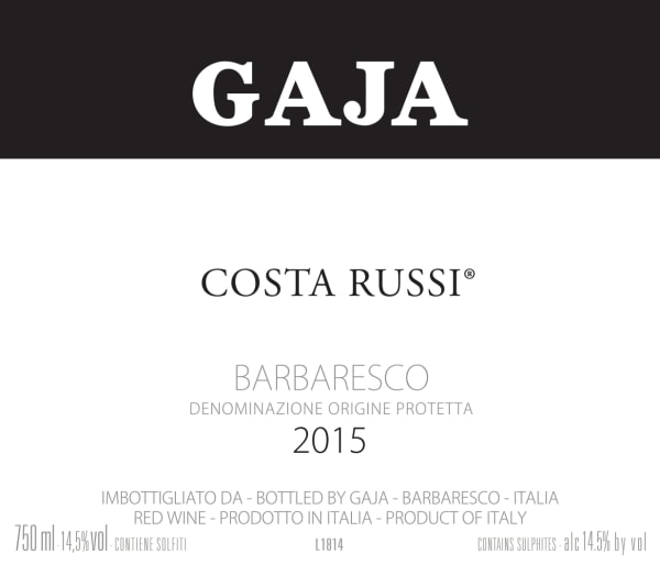 Rượu vang đỏ Gaja Costa Russi 2015