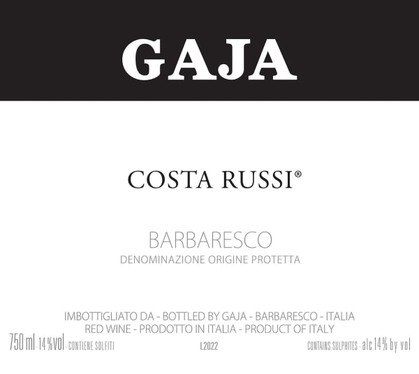 Rượu vang đỏ Gaja Costa Russi 2020