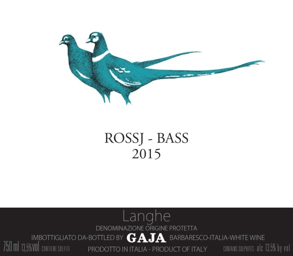 Rượu vang trằng Gaja Rossj-Bass Chardonnay 2015