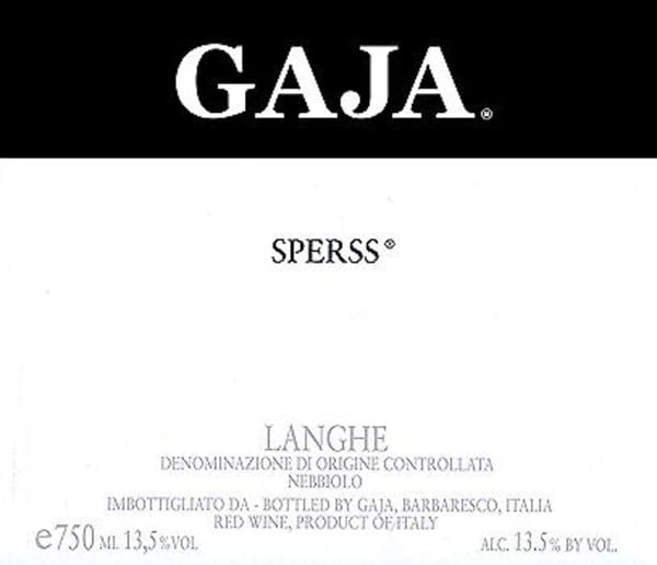 Rượu vang đỏ Gaja Sperss Barolo 2001