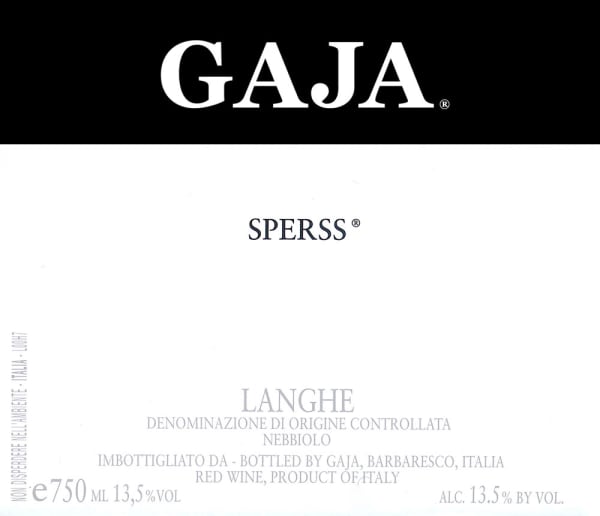 Rượu vang đỏ Gaja Sperss Barolo 2006