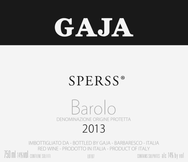 Rượu vang đỏ Gaja Sperss Barolo 2013