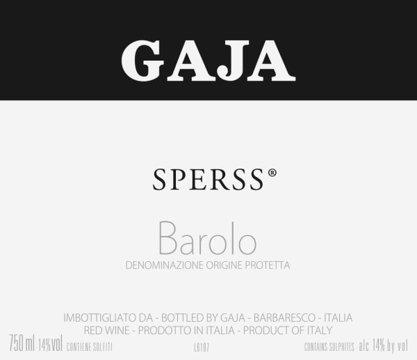 Rượu vang đỏ Gaja Sperss Barolo 2016