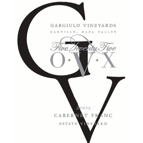 Rượu vang đỏ Gargiulo Vineyards 575 OVX Cabernet Franc (chai Magnum 1,5 lít) 2005