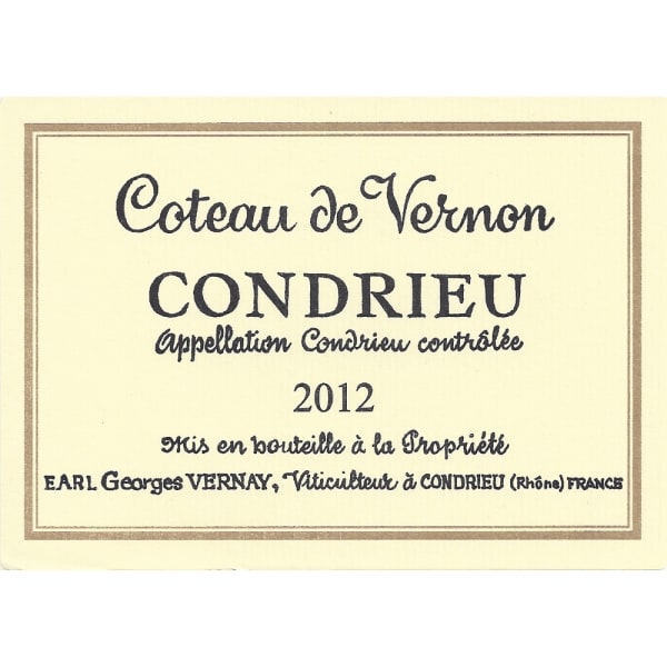 Rượu vang trằng Georges Vernay Condrieu Coteau de Vernon 2012