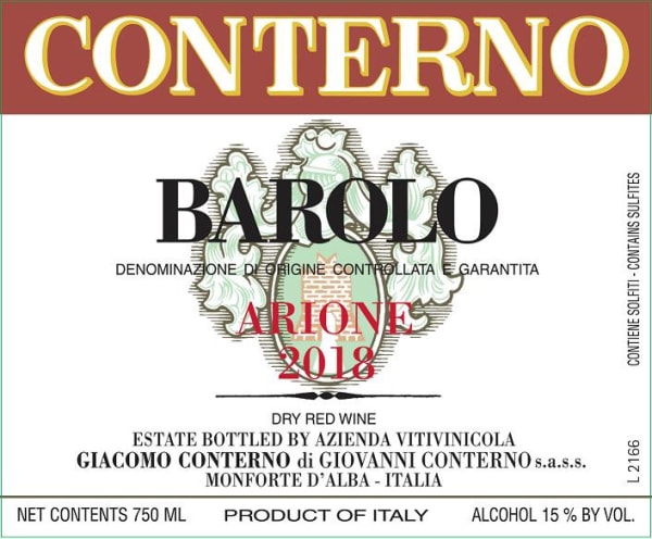 Rượu vang đỏ Giacomo Conterno Arione Barolo 2018