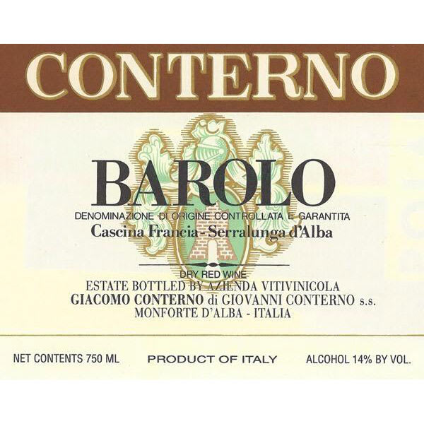 Rượu vang đỏ Giacomo Conterno Cascina Francia Barolo 1996