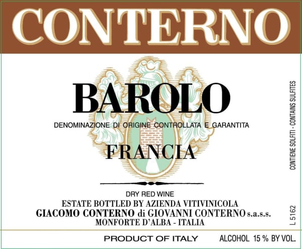 Rượu vang đỏ Giacomo Conterno Francia Barolo (chai Magnum 1,5 lít) 2018