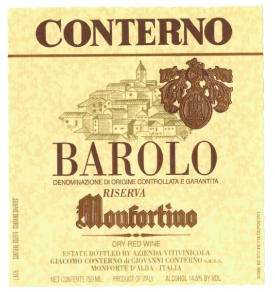 Rượu vang đỏ Giacomo Conterno Monfortino Barolo Riserva (chai Magnum 1,5 lít) 2014
