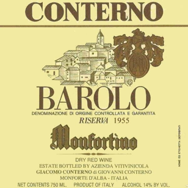 Rượu vang đỏ Giacomo Conterno Monfortino Barolo Riserva 1955