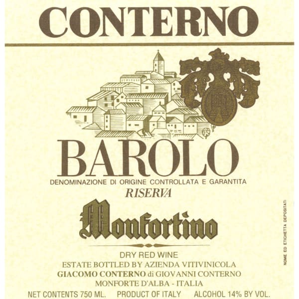Rượu vang đỏ Giacomo Conterno Monfortino Barolo Riserva 1999