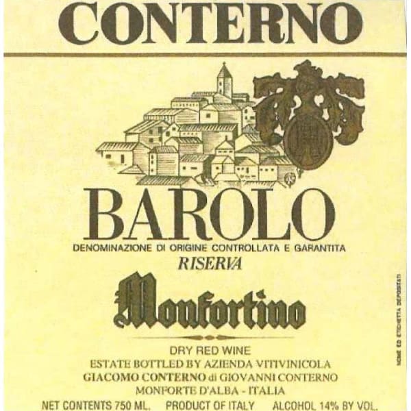 Rượu vang đỏ Giacomo Conterno Monfortino Barolo Riserva 2010