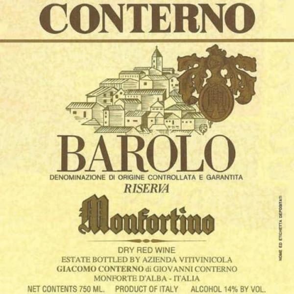 Rượu vang đỏ Giacomo Conterno Monfortino Barolo Riserva 2015