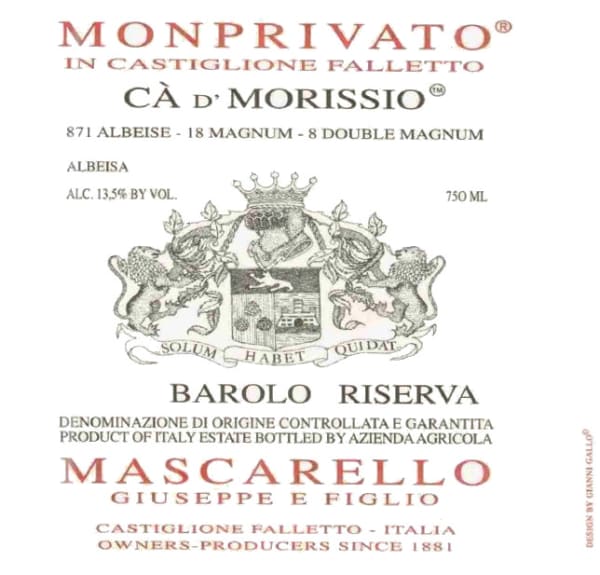 Rượu vang đỏ Giuseppe Mascarello Barolo Monprivato Ca d'Morissio Riserva 1997