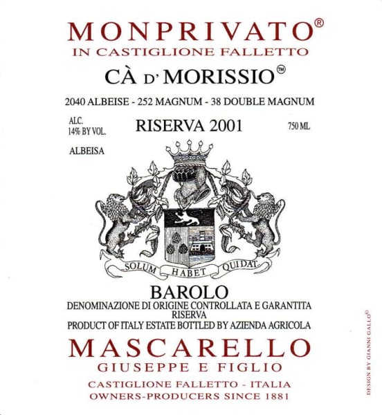Rượu vang đỏ Giuseppe Mascarello Barolo Monprivato Ca d'Morissio Riserva 2001