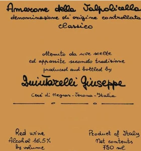Rượu vang đỏ Giuseppe Quintarelli Amarone della Valpolicella Classico 2015