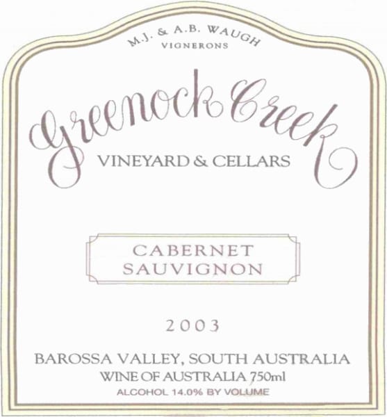Rượu vang đỏ Greenock Creek Roennfeldt Road Cabernet Sauvignon 2003