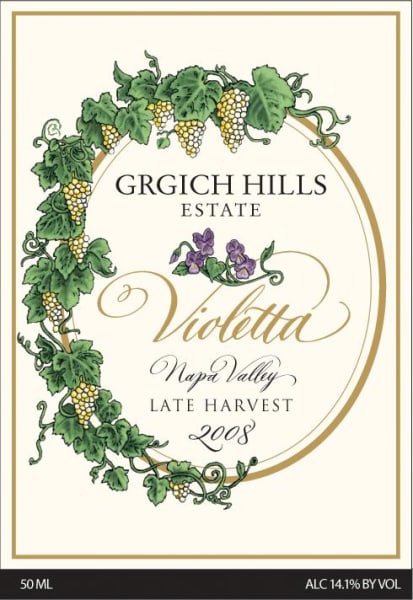 Rượu vang trằng Grgich Hills Estate Estate Late Harvest Violetta 2008