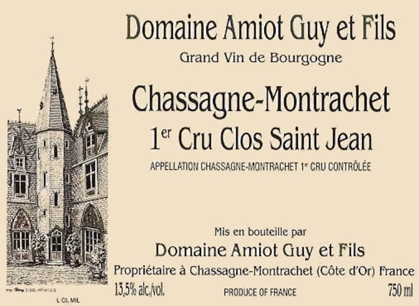 Rượu vang trằng Guy Amiot Chassagne-Montrachet Clos Saint-Jean Premier Cru 2013