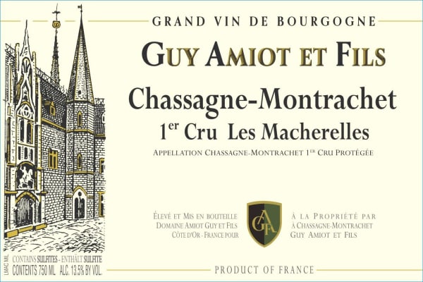 Rượu vang trằng Guy Amiot Chassagne-Montrachet Les Macherelles Premier Cru 2014
