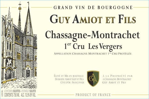 Rượu vang trằng Guy Amiot Chassagne-Montrachet Les Vergers Premier Cru 2018