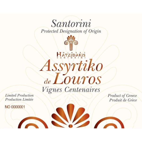 Rượu vang trằng Hatzidakis Assyrtiko de Louros 2014