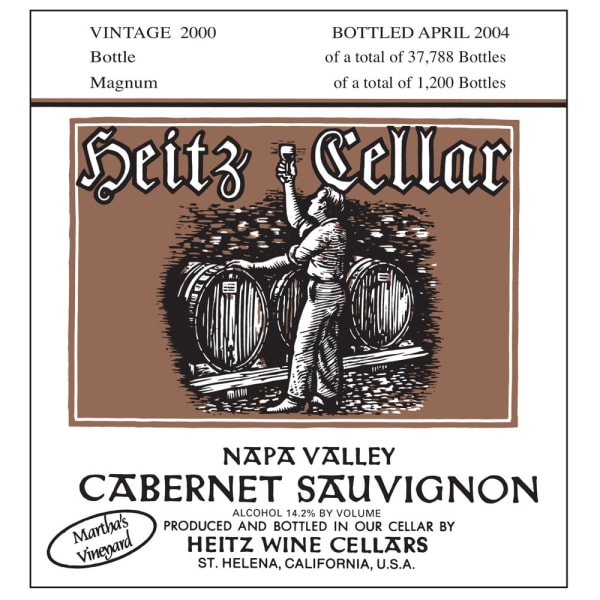 Rượu vang đỏ Heitz Cellar Martha's Vineyard Cabernet Sauvignon (chai Magnum 1,5 lít) 2000