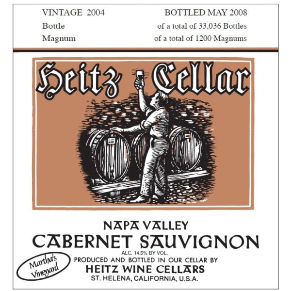 Rượu vang đỏ Heitz Cellar Martha's Vineyard Cabernet Sauvignon (chai Magnum 1,5 lít) 2004