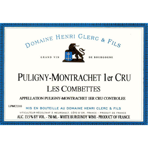 Rượu vang trằng Henri Clerc Les Combettes Puligny Montrachet Premier Cru 2011