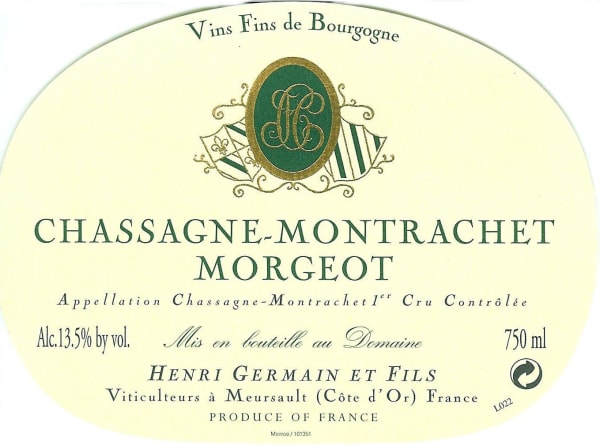 Rượu vang trằng Henri Germain Chassagne-Montrachet Morgeot 2013