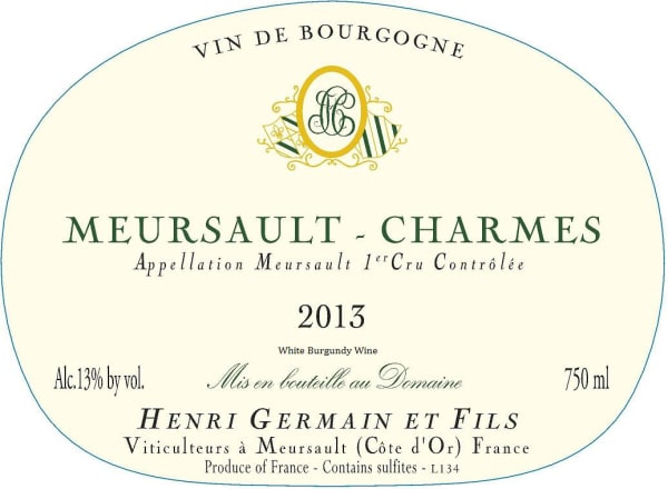 Rượu vang trằng Henri Germain Meursault-Charmes 2013