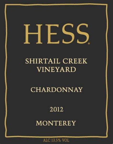 Rượu vang trằng Hess Shirtail Creek Vineyard Chardonnay 2012