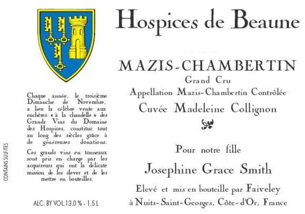 Rượu vang đỏ Hospices Civiles de Beaune Mazis-Chambertin Cuvee Madeleine Collignon Grand Cru 2013