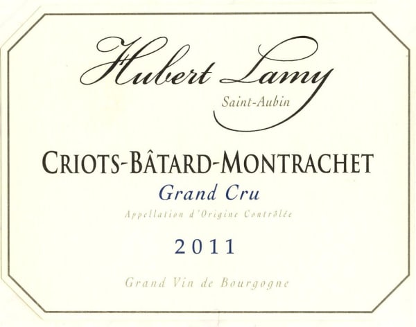Rượu vang trằng Hubert Lamy Criots-Batard-Montrachet Grand Cru 2011