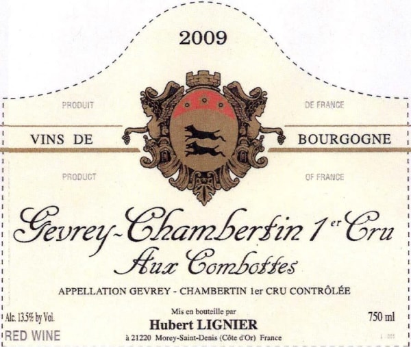 Rượu vang đỏ Hubert Lignier Gevrey-Chambertin Aux Combottes Premier Cru 2009