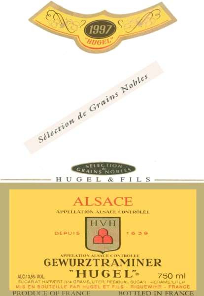 Rượu vang trằng Hugel Selection de Grains Nobles Gewurztraminer 1997