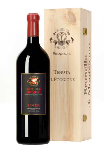 Rượu vang đỏ Il Poggione Brunello di Montalcino (chai Magnum 1,5 lít) in Wooden Gift Box 2018