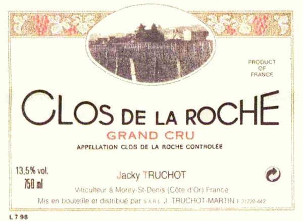 Rượu vang đỏ Jacky Truchot Martin Clos de la Roche Grand Cru 2003