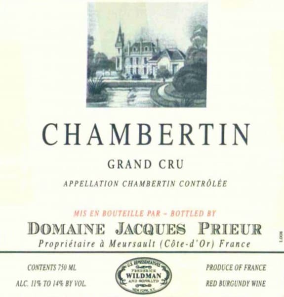 Rượu vang đỏ Jacques Prieur Chambertin Grand Cru 2010